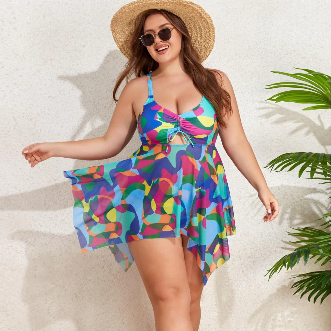 Swimwear, slip dress, European style, plus size, wholesale
