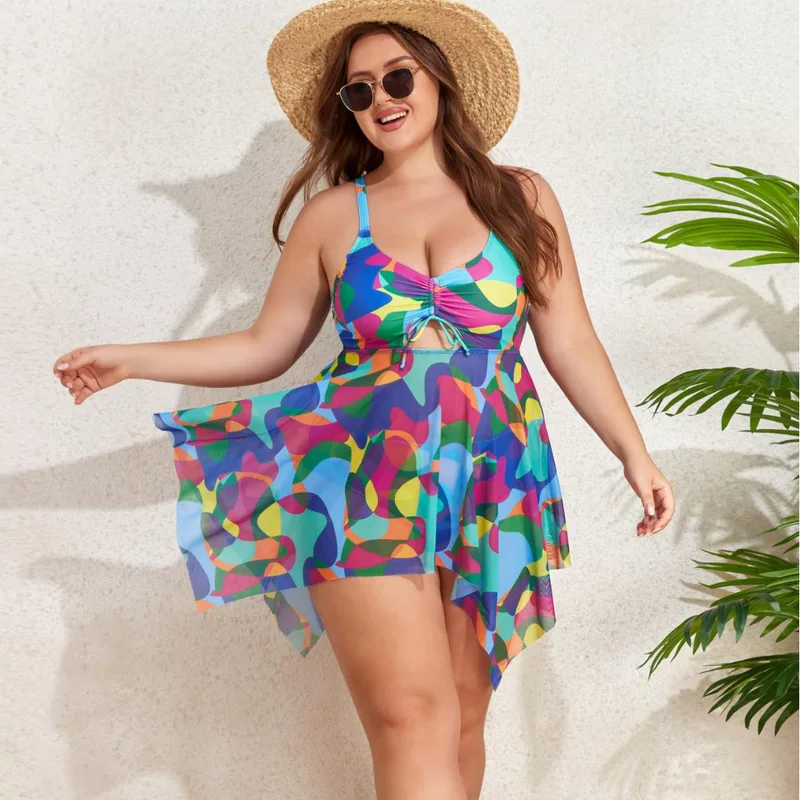 Swimwear, slip dress, European style, plus size, wholesale