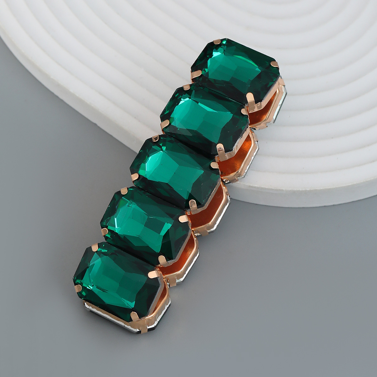 59g Weight Rhinestones Inlay Material Bracelets Classification 1 Piece Quantity Hip-hop Square Rhinestones Alloy Wholesale Bracelets
