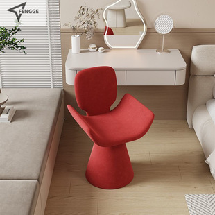 Ins Style Dressing Stool Makeup Chair Bedroom Cream Style Classy Rotatable Manicure Popular Chair Beauty Salon Back Chair