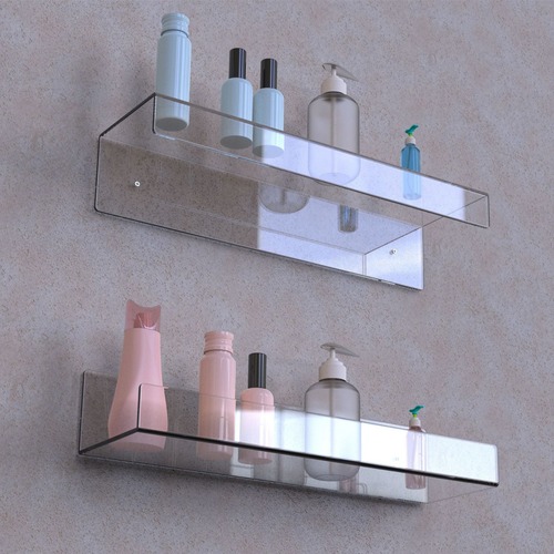 Wall-mounted storage rack without punching, transparent acrylic U-shaped wall-mounted rack, wall-mounted figure display rack