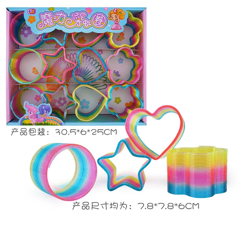 Публичная интерактивная радужная игрушка Slinky для детского сада, ручная работа