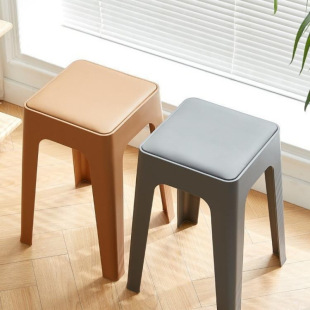 Plastic Stool Thickeneded Household Extra Thick Modern Simple Stackable Sedentary Comfortable Chair High Round Stool Bench