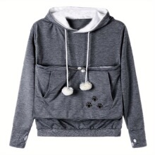 P 48301 Hooded Embroidered Pocket Sweatshirt ����ڴ�����