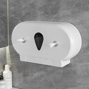 Hotel commercial wall-mounted double-roll center large roll paper box toilet large plate tissue box large roll paper holder tissue box