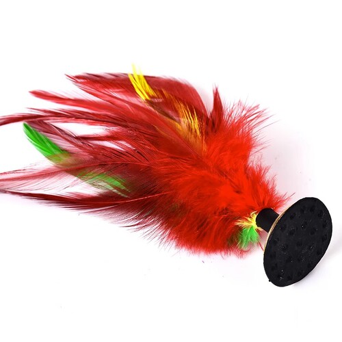 Manufacturer Children's colored chicken feather iron shuttlecock Children's fitness shuttlecock Colored goose feather shuttlecock Primary school student competition