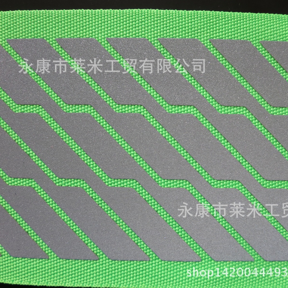 T恤衫斜条热帖反光条POLO斜杠热转印反光条斜纹反光布EN20471标准