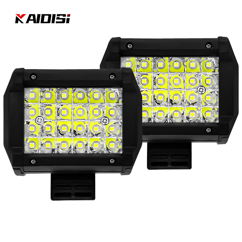 KAIDISI Sanmu 24 cuentas 72W luz de trabajo vehículo todoterreno modificado luz de techo LED Luz de inspección de luz de ingeniería