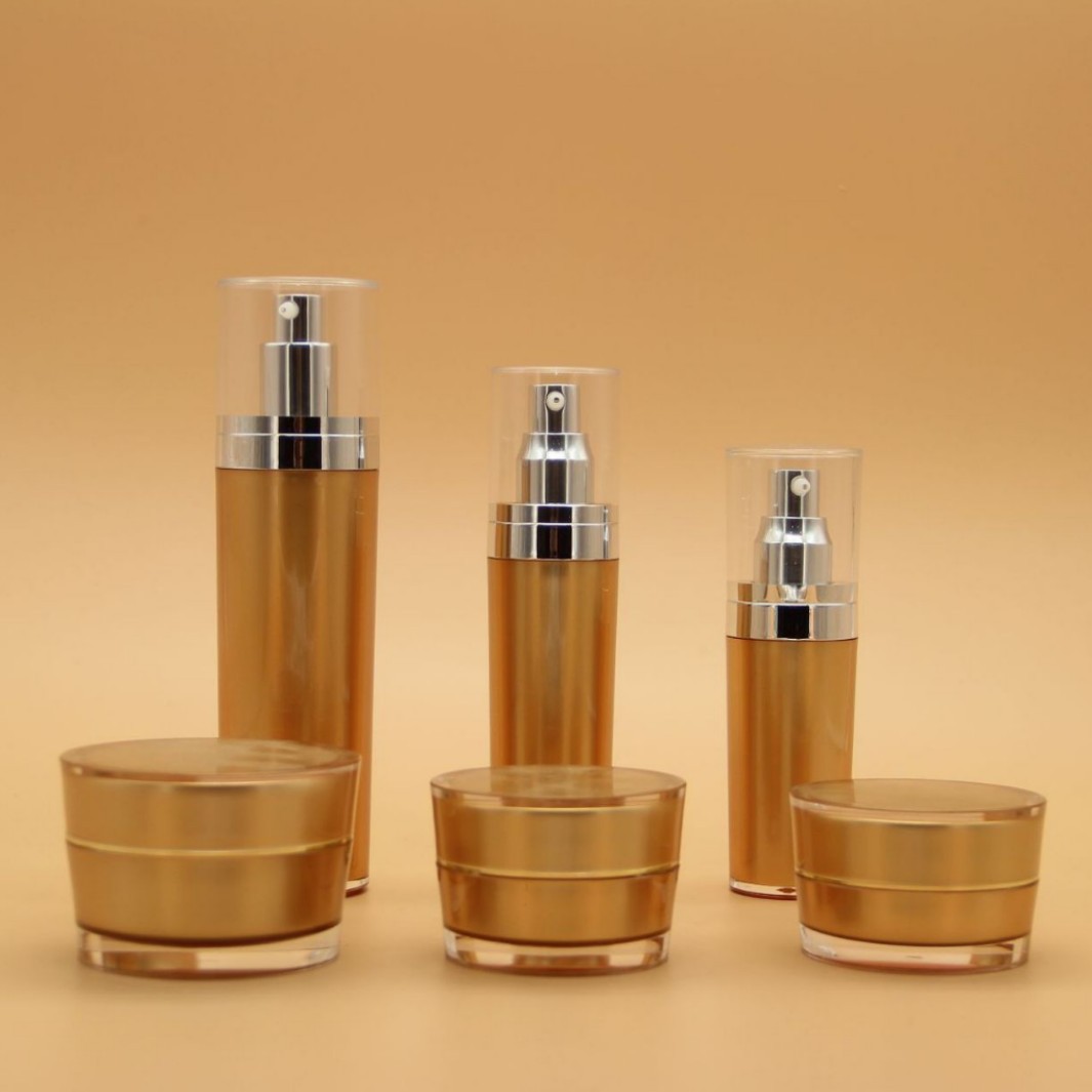 斜肩亚克力化妆品套装瓶 斜切面膏霜瓶 膏霜面霜分装瓶/乳液喷雾