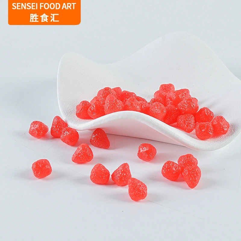 Моделирование мини-клубники ПВХ моделирование еды и игр Фрукты Клубника DIY аксессуары для корпуса мобильного телефона миниатюрная еда и игровой материал