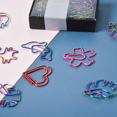 Wholesale Creative Cute Colorful Paper Clips, Metal Spring Clips Notebook Tool Set, Shaped Paper Clip Storage