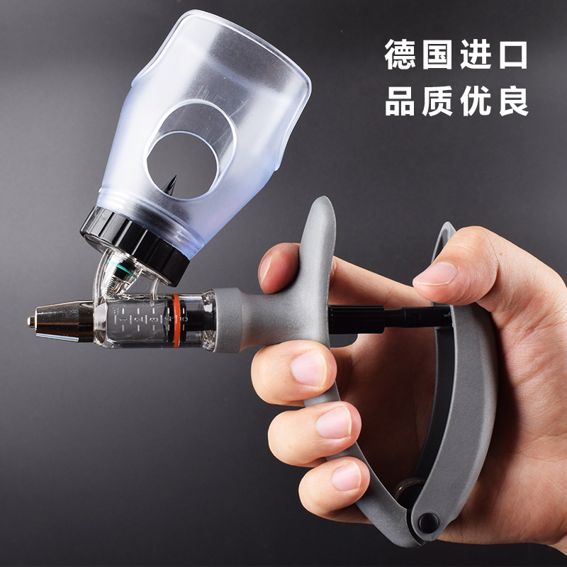 Dispositivo de inyección vacuna continua veterinaria importada pistola inyección automática jeringa ajustable aguja dispositivo alimentación para cerdo, pollo, ganado y ovejas