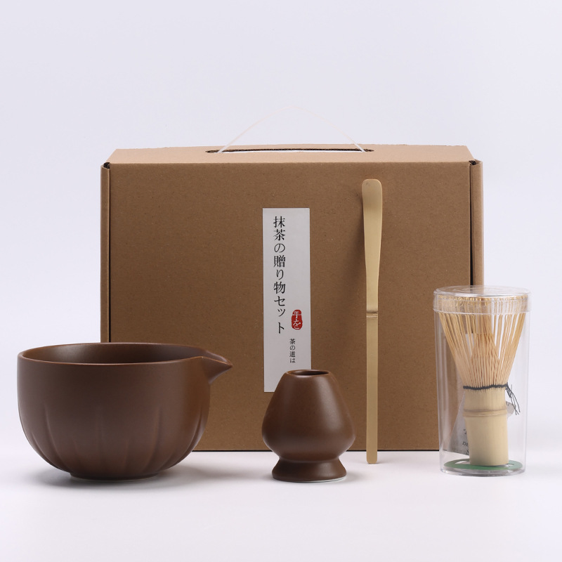 Juego de té matcha de siete piezas, juego de té Baibenli, juego de herramientas para hacer té matcha, creatividad japonesa