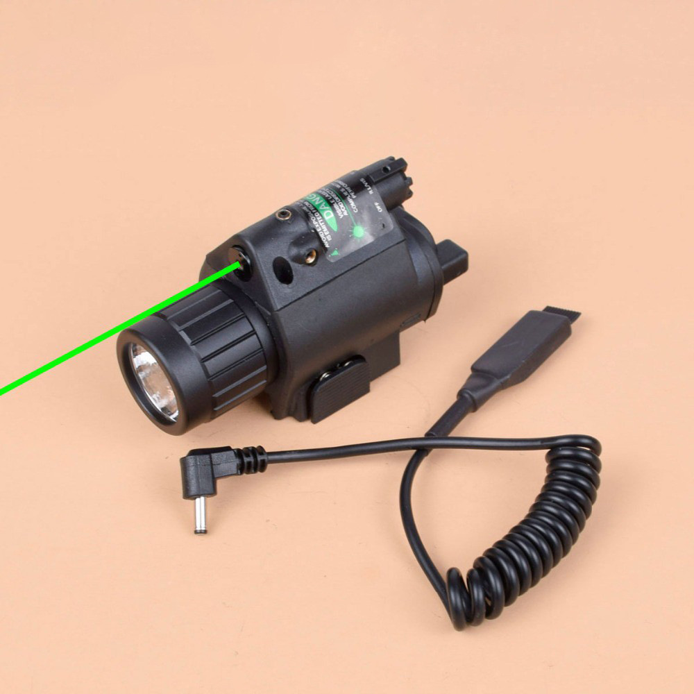 M6 Green Laser Flashlight: Green laser + super powerful flashlight, integrated aiming, multi-level M6 tactical flashlight.