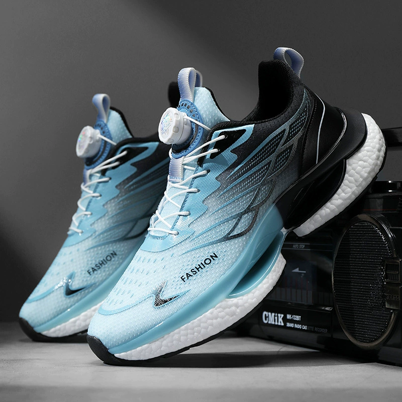 Мужская обувь, новая дышащая ажурная молодежная вращающаяся мужская повседневная обувь без шнурков, спортивная модная обувь для бега с попкорном