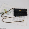 Diamond Bag + Small Golden Ball Chain Black