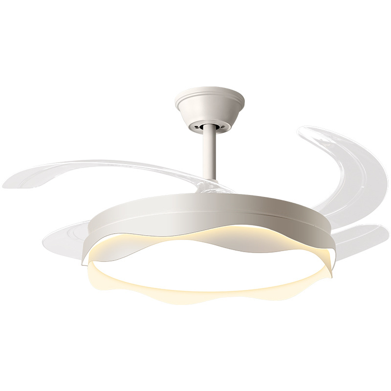 Luz de ventilador de protección de ojos de espectro completo 2026 nuevo dormitorio comedor convertidor de frecuencia silencioso simple y moderna lámpara de ventilador de techo L696