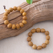 天然脑纹桃核胡手串手工打磨桃核手串文玩单圈佛珠手串桃胡手链