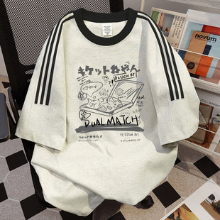 Japanese Style Pure Cotton Design Sense Letter Printed Short-sleeved T-shirt Women's Summer 2025 New Loose Half-sleeved Top Ins Trendy