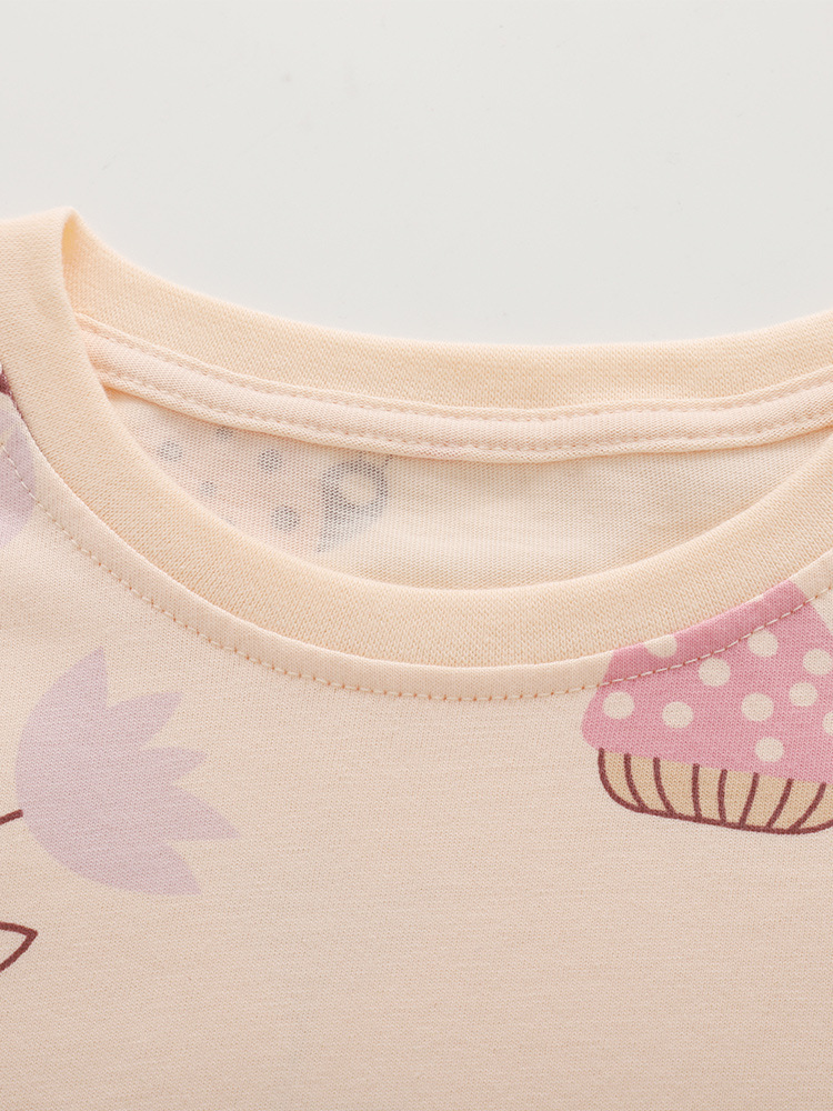 Malwee transfronterizo ropa doméstica de niñas otoño y invierno nuevo estilo europeo y americano para niños pequeños y medianos cuello redondo conjunto de manga larga lindo conjunto de dos piezas