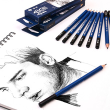 中华牌111绘图铅笔素描粗杆hb2b4b6b8b10b12b盒装美术画画写字用