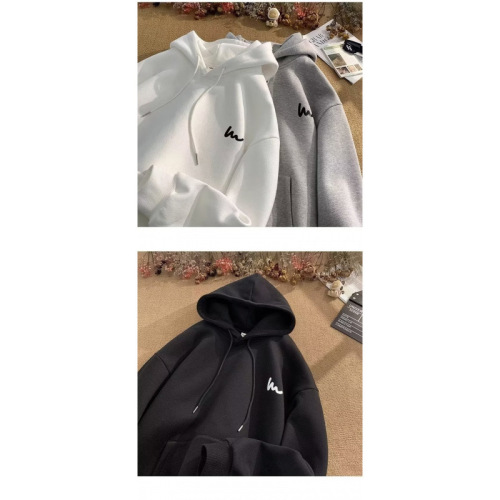 Men's Hooded Sweatshirt, Spring and Autumn Season, Ins Hong Style, Loose Fit, Trendy Brand, Letter Print, Versatile Jacket