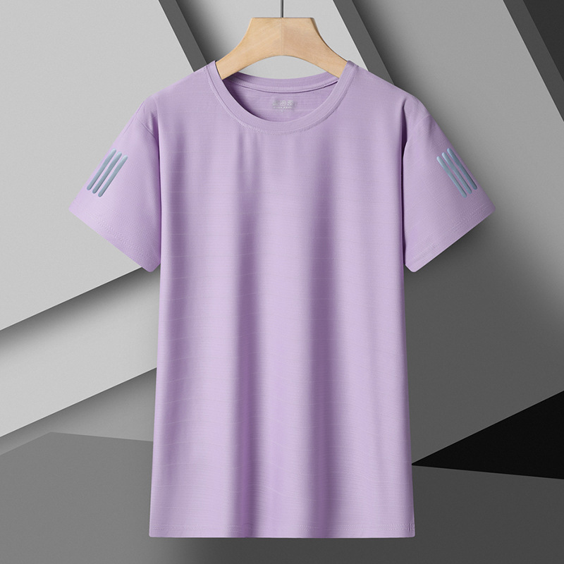 Ropa de secado rápido para hombres de manga corta de seda de hielo de verano extra grande, deportes y ocio, ropa de secado rápido para exteriores de gran tamaño transpirable, media manga para hombres image 16