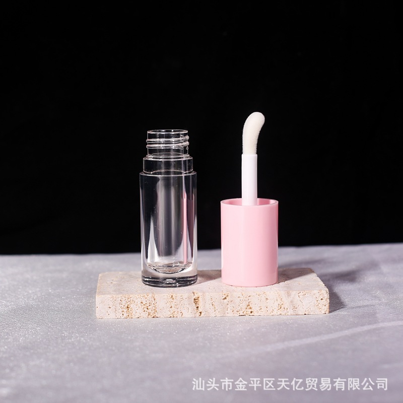 En stock envío gratuito 6ml de gran capacidad de brillo de labios sub-botella labio esmalte tubo vacío gran cepillo cabeza corrector tubo redondo material de embalaje cosmético