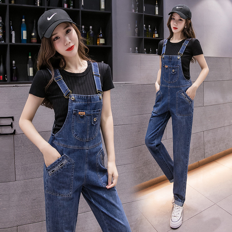 Band with jeans female 2021 spring and autumn Korean version of loose small min zero adjustable slimming high straight trousers