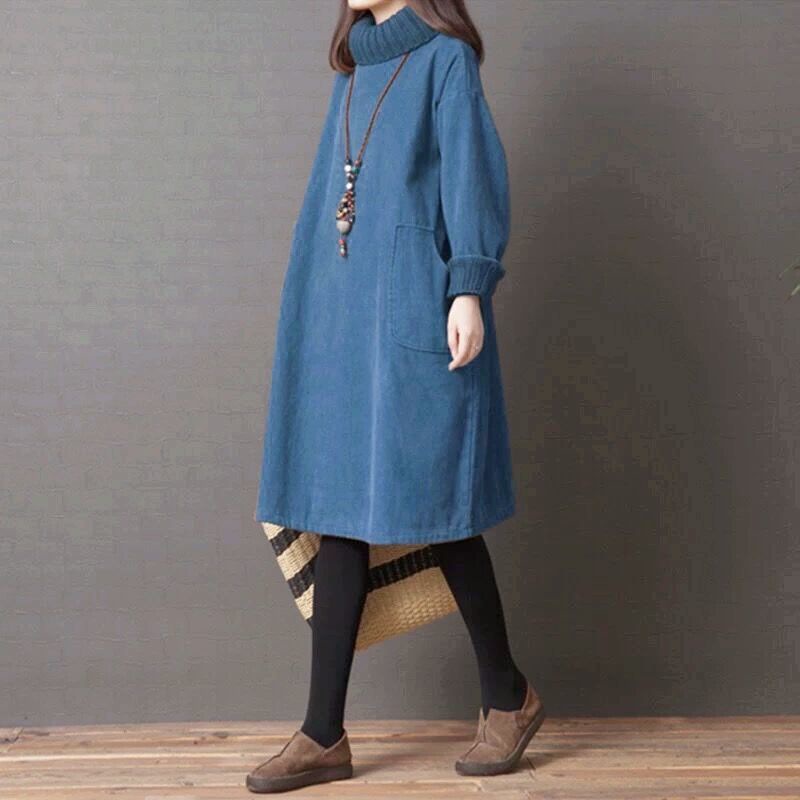特大码300斤加绒连衣裙女中长款中年妈妈休闲秋冬季打底卫衣裙子