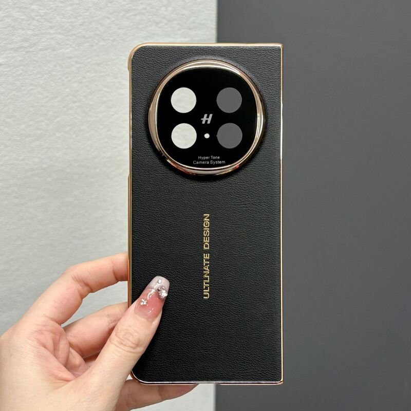 oppofindn5 携帯電話ケースに適した新しい中心軸保護 N5 プレーンレザー電気メッキレンズオールインクルーシブヒンジ落下防止ケース|undefined