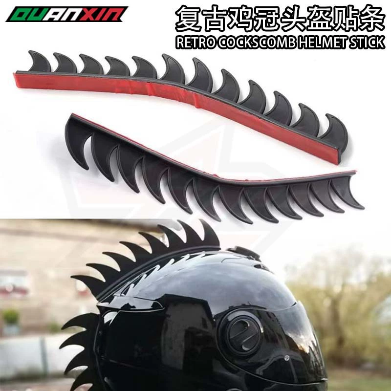 Наклейки на модифицированные мотоциклетные шлемы, декоративные полоски в стиле ретро, рога петуха, универсальные для мужских и женских полушлемов, ретро-стиль
