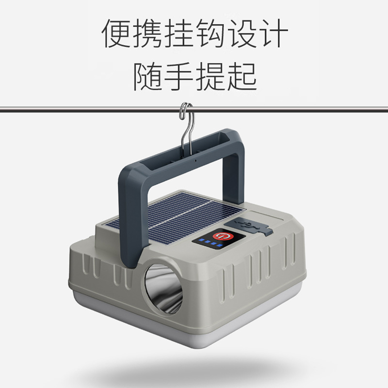 Lámpara camping solar recargable colgante portátil para exteriores