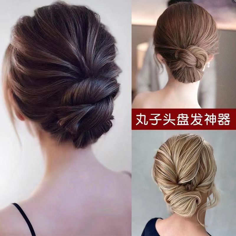 Updo artefacto cabeza de bola insertar peine elegante simple todo partido peine de pelo perezoso Internet celebridad mismo estilo horquilla de cuatro dientes para las mujeres