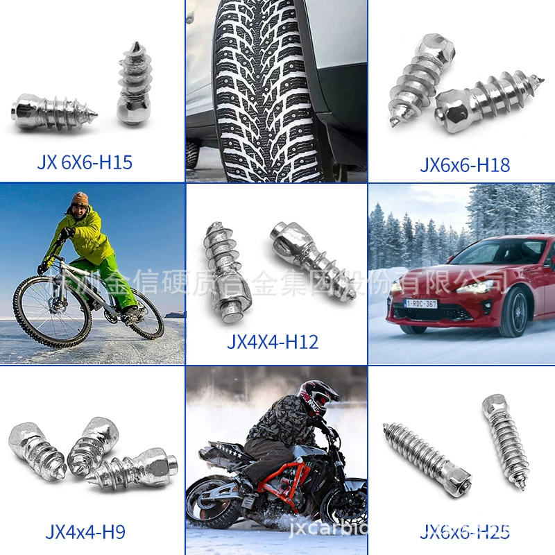 Шипы для шин Zhuzhou, 12 мм, резьбовые, для снега, JX4*4-12, в наличии, твердосплавные шипы
