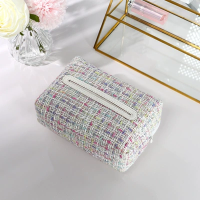 Car tissue box/set box armrest box paper-drawing - white-without-paper-towels