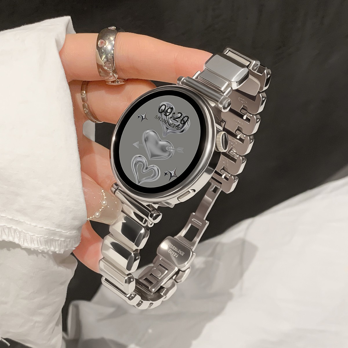 Suitable for Huawei Gt6 Watch Strap Small Sugar Cube Metal Watch Chain Huawei Gt5 Watch Strap Men and Women Gt4 Huawei Gt3