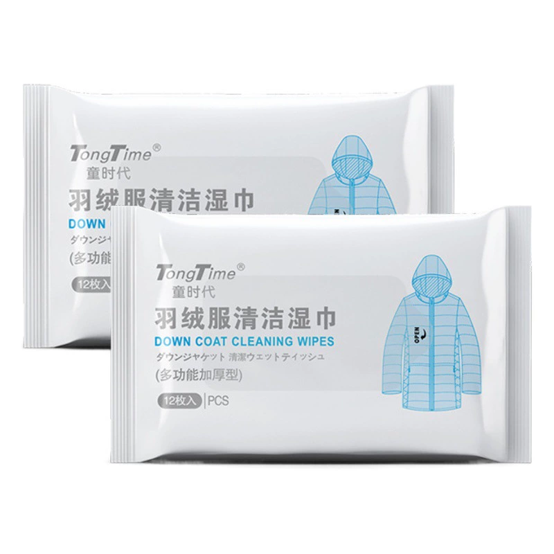 Салфетки для чистки пуховиков в индивидуальной упаковке для удаления пятен. Влажные салфетки для пуховиков не требуют стирки и портативны для быстрого удаления пятен.