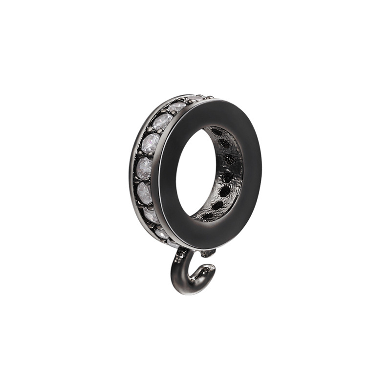 1.0mm Wire Diameter 1 Piece Diameter 4.5mm Copper Zircon Round Connectors