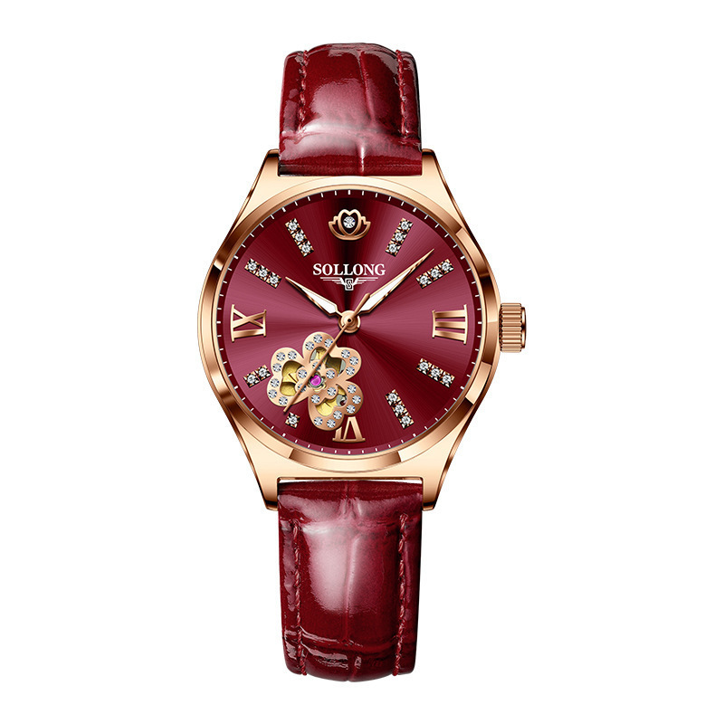 2021 New Women's Watch Mechanical Watch Cut Out Waterproof Luminous Shuttle Wolf Sl3320