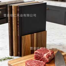 跨境新品书本式木质菜板家用厨房相思木三件套分类案板牛排木砧板