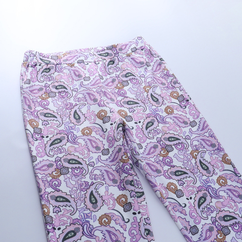  cashew print slimming high-waist flared pants nihaostyles wholesale clothing NSXE80591