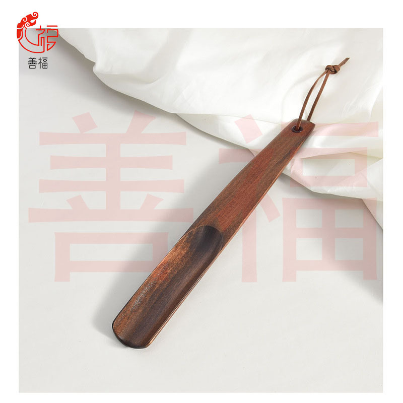 ホテル用品 クルミ色無垢材靴べら ロングハンドル靴べら 靴べら 靴べら|undefined