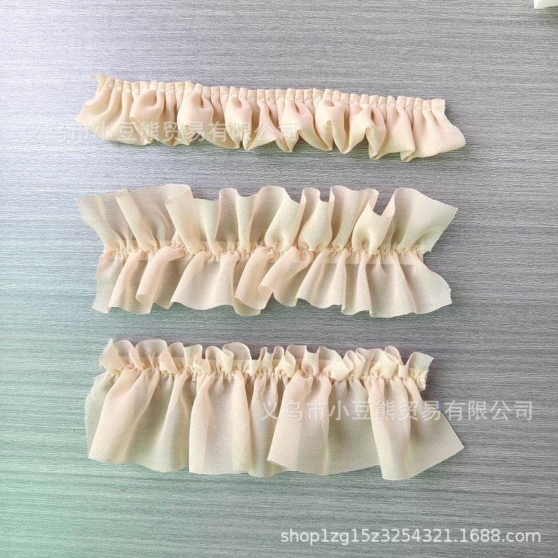褶皱蕾丝雪纺花边服装家居饰品装饰辅料材料洛丽塔衣服裙摆荷叶边