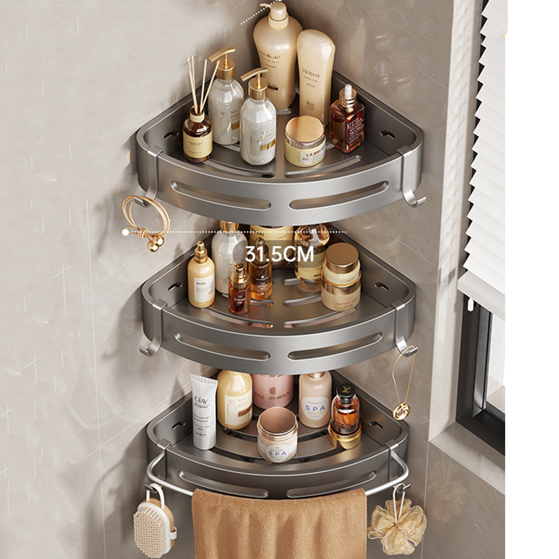 Storage Rack bathroom punch-free toilet bathroom corner wall hanging storage rack Wenzhou bathroom factory wholesale