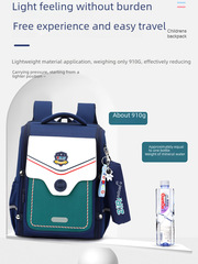 Natural Fish New Boys and Girls Primary School Students Pull-Along Backpack for Grades 3 to 6, Detachable Dual Shoulder Bag, Stair Climbing