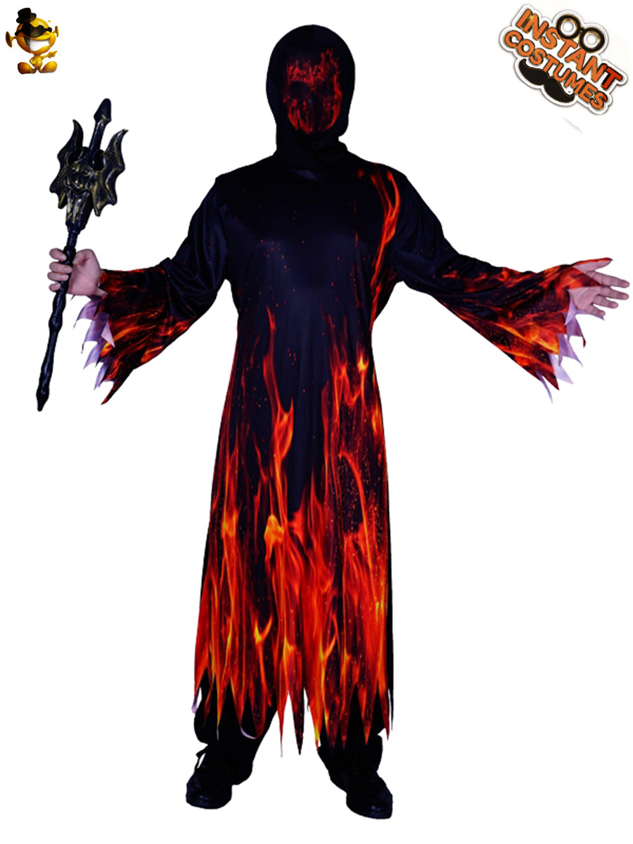Grande de los hombres de fuego Dios traje de Halloween carnaval Cosplay traje vestido de lujo bola fuego Dios traje image 1