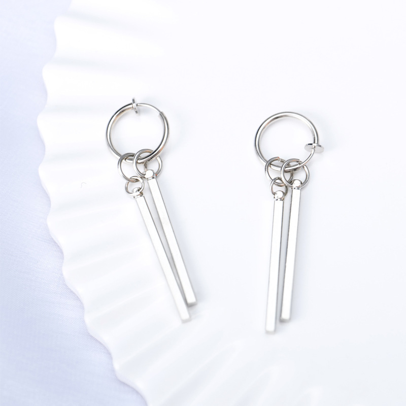 Plating Design 1 Piece Hip-hop Geometric Stainless Steel Plating Men's Drop Earrings