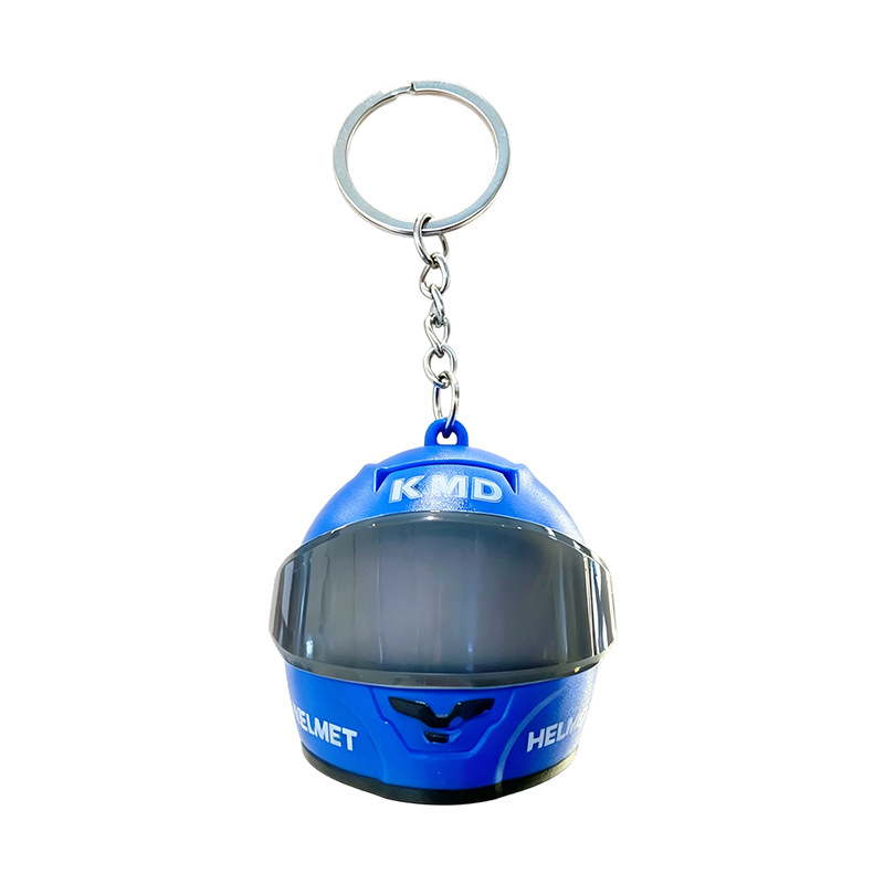Casco luminoso llavero modelo de locomotora creativo LED lámpara de noche función unisex bolsa de moda colgante image 6