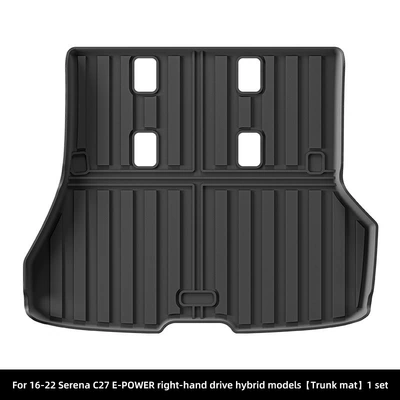 Suitable for 16-24 Serena C27 E-Power/C28 Car-Specific Trunk Mat Tpe Trunk Mat (Trunk Mat) - 16-22-serena-c27-e-power-right-hand-drive-trunk-mat-hybridsoutheast-asiahong-kongjapan-black